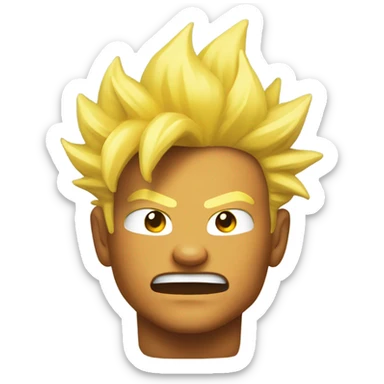 Super saiyan pillow sticker