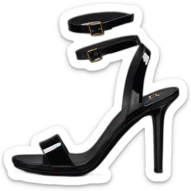 YSL TRIBUTE heels SANDAL black PATENT LEATHER sticker