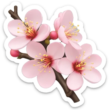 Peach-blossom sticker