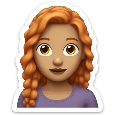 Girl with ginger hair  sticker