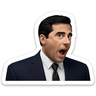 formal look with black hair sticker