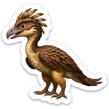 Utahraptor with a lot of feathers  sticker