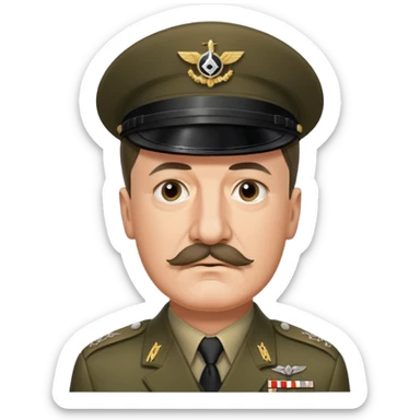 adolf hitler avec une moustache carée sticker
