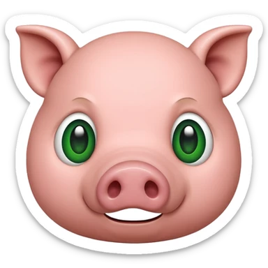 Pig nose only with green color sticker