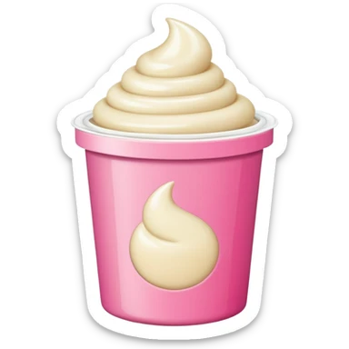 pink cream packaging sticker