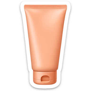 solid color light peach plain skincare tube sticker