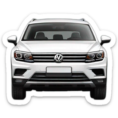 2018 white VW Tiguan sticker