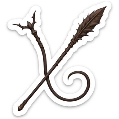 Harry potter zauberstab (schwarzdorn, thestralschweifhaar) 🪄  sticker