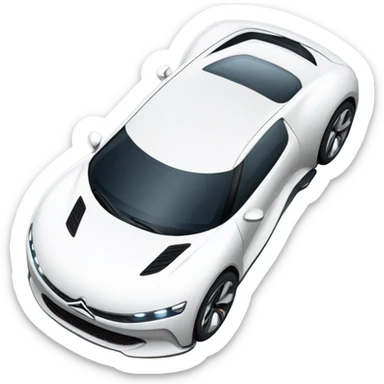 White Citroën GT car  sticker