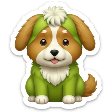 Pistachio dog emoji  sticker