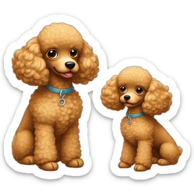 Two toy poodles sticker