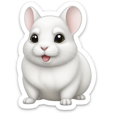 white chinchilla sticker