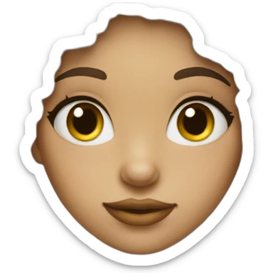 light skin girl with afro hair and nose pierced sticker