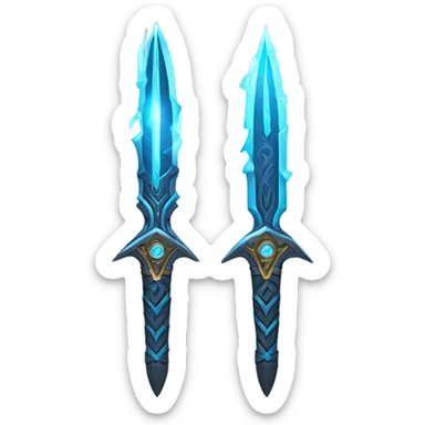 holy sci-fi multiblade dagger with-blue-ray-blade sticker