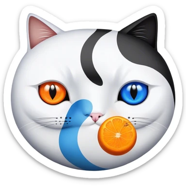 yin yang cats sticker