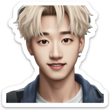 bang chan from stray kids hearts sticker