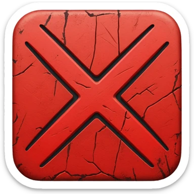 REd X mark sticker