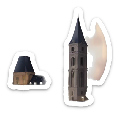 Bordeaux in the night sticker