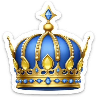 Blue crown with lemon sticker