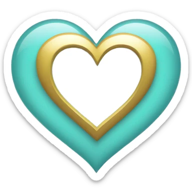 light aqua heart sticker