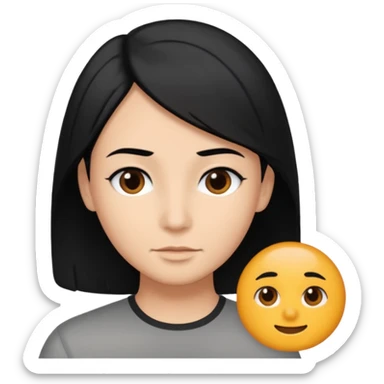 50 yr old mostly black hair with some grey, side swept part,  sticker