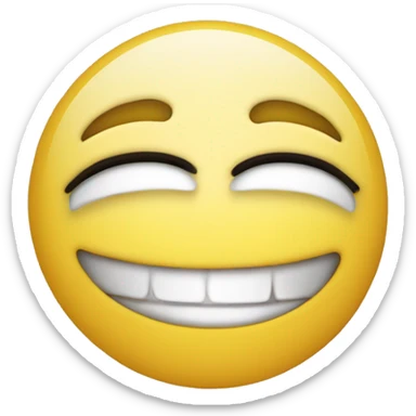 Lächelnder smiley der ein Auge halb zu hat sticker
