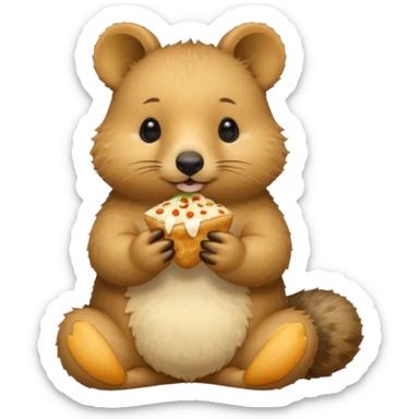 quokka eating Bánh Cuốn sticker