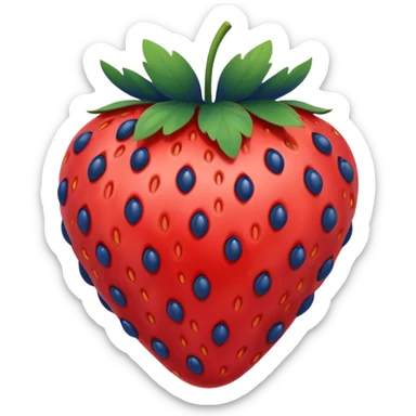 Strawberry and blueberry sticker