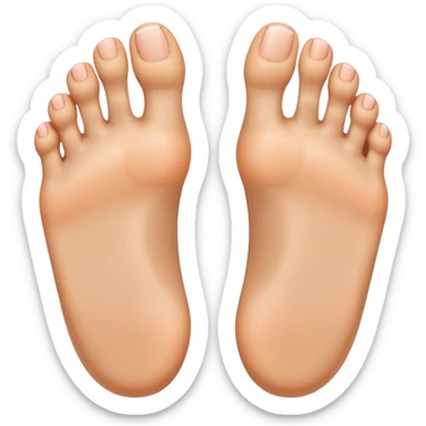 foot with toes spread wide like fingers sticker