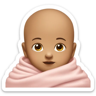 A newborn baby  with neck sticker