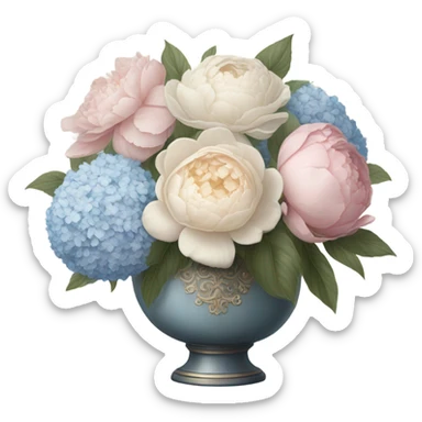 Old money flowers sticker