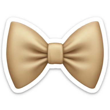 Beige bow sticker