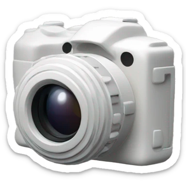  a 3D mimetic digital camera is facing the lens at a 0-degree angle sticker