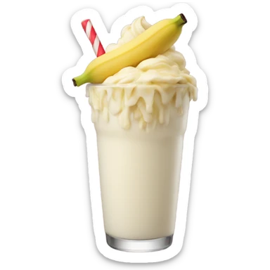 kiss banana milkshake sticker