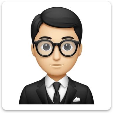 Pelicano con traje de gala y lentes oscuros  sticker