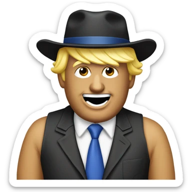 Trump with a hat The mooto :”Make Luno showcase great again” on it  sticker