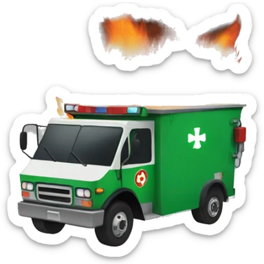 Dumpster fire Ambulance sticker