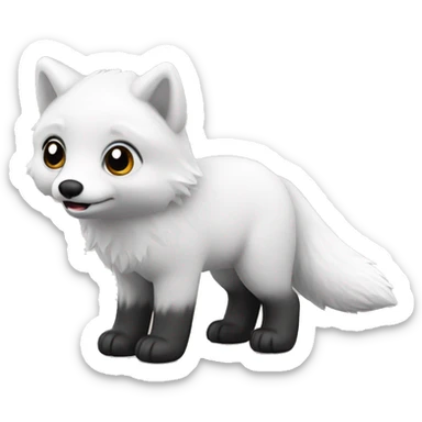 arctic fox toy sticker