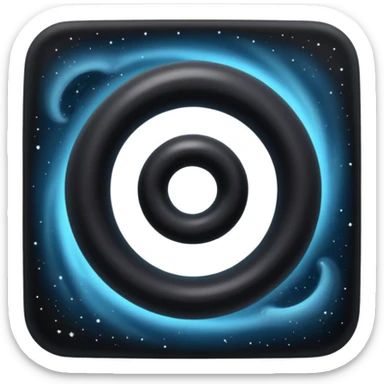 The black square go into the black hole sticker