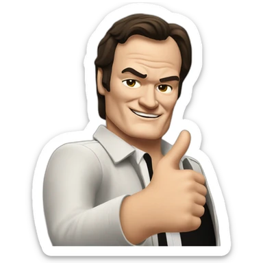 Quentin Tarantino thumbs up sticker