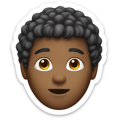 Brownskin male with short Afro covering his eyes sticker
