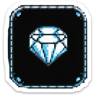 YouTube diamond play button award badge in pixel art style sticker