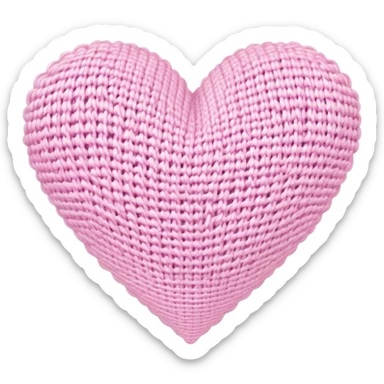 Pastel knit heart sticker