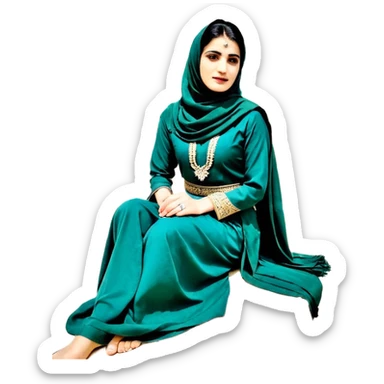 یک پرچم که بالاش سبز و پایینش قرمز و وسطش سفید به همراه نماد خورشید sticker