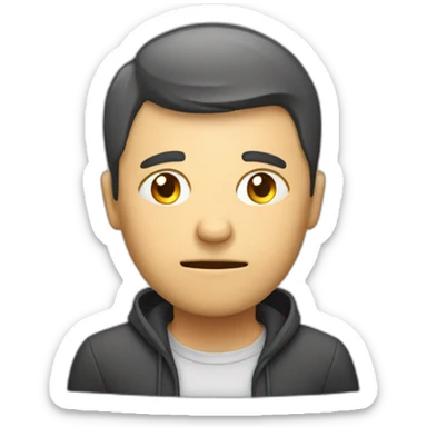 Person with burnout sticker