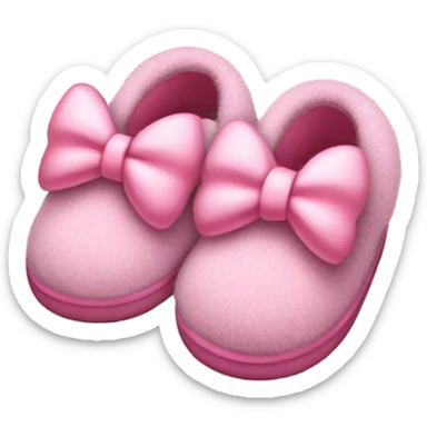 Pink bow slippers  sticker