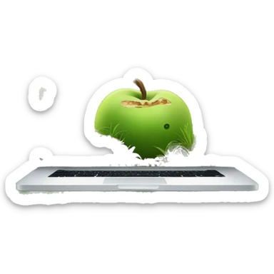 mac book and nature sticker