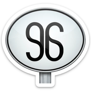 oval road sign  sticker