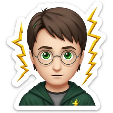 Harry potter with lightening scar on forehead sticker