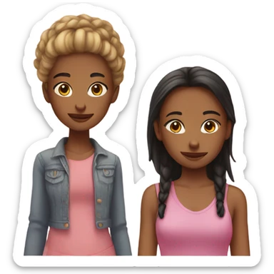 Girl and her best friend  sticker